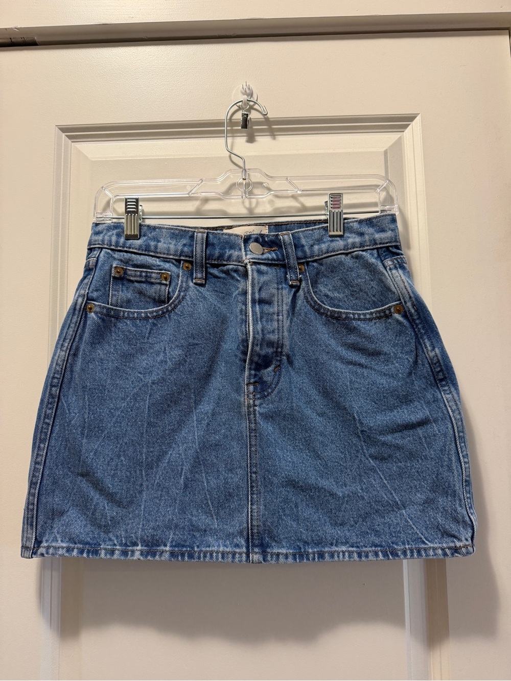 Universal Thread High-Waisted Button up Denim Mini Skirt